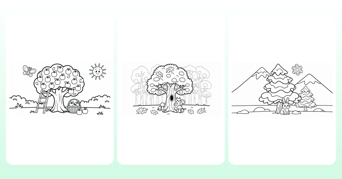 70 Dibujos de Naturaleza para Colorear e Imprimir