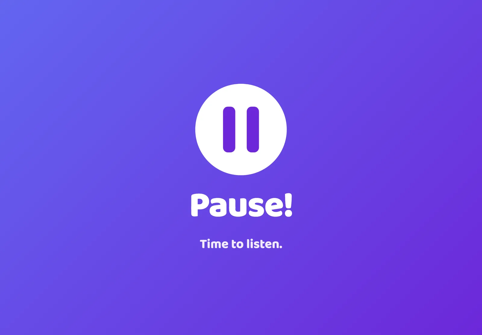 A paused screen