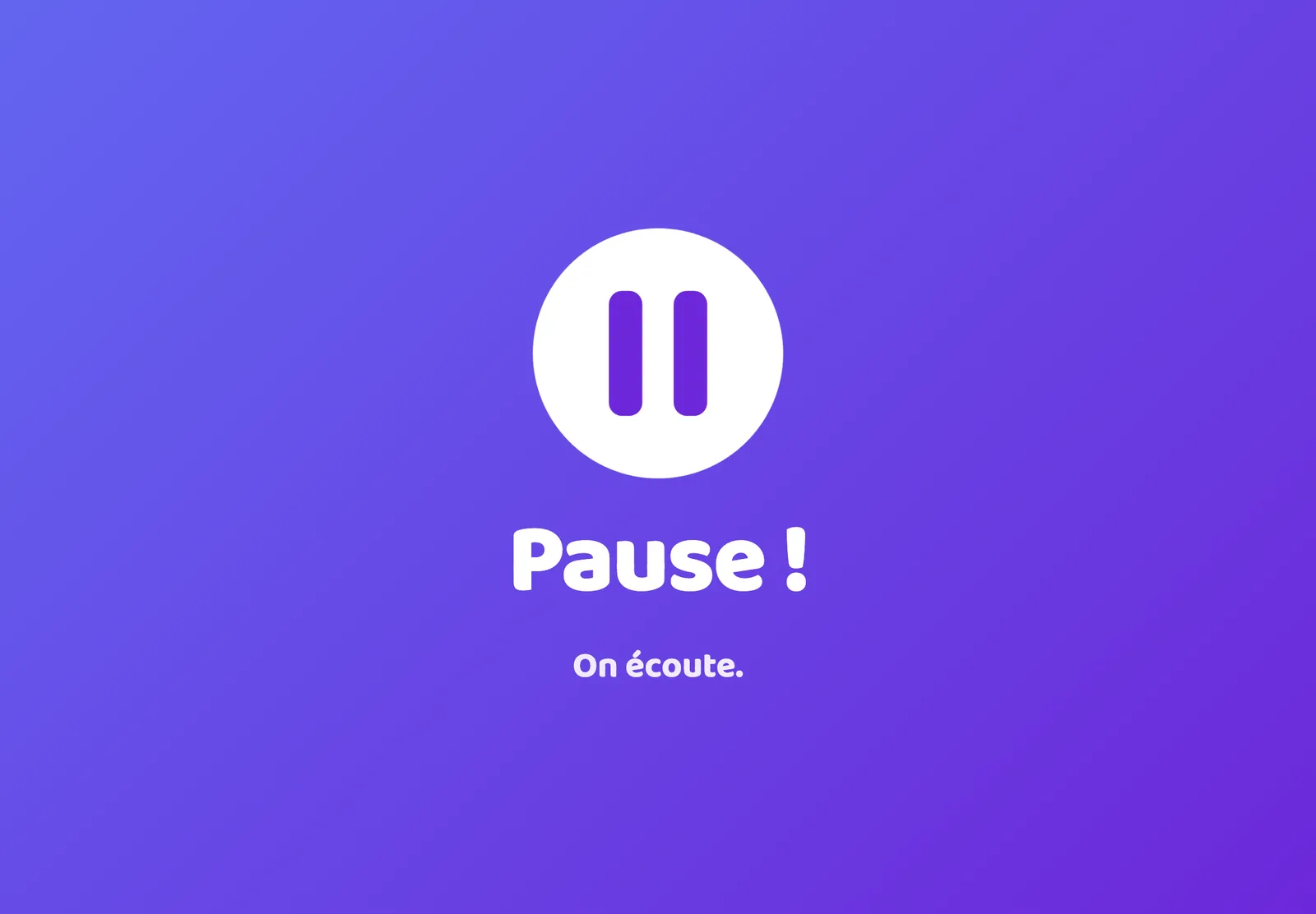 Un écran en pause