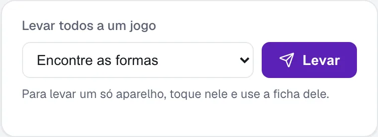 Levar todos para um jogo, no painel