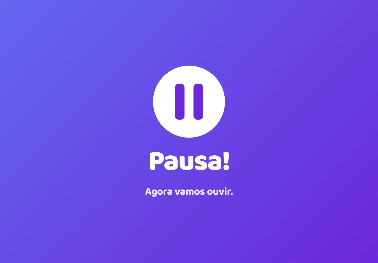 Uma tela pausada