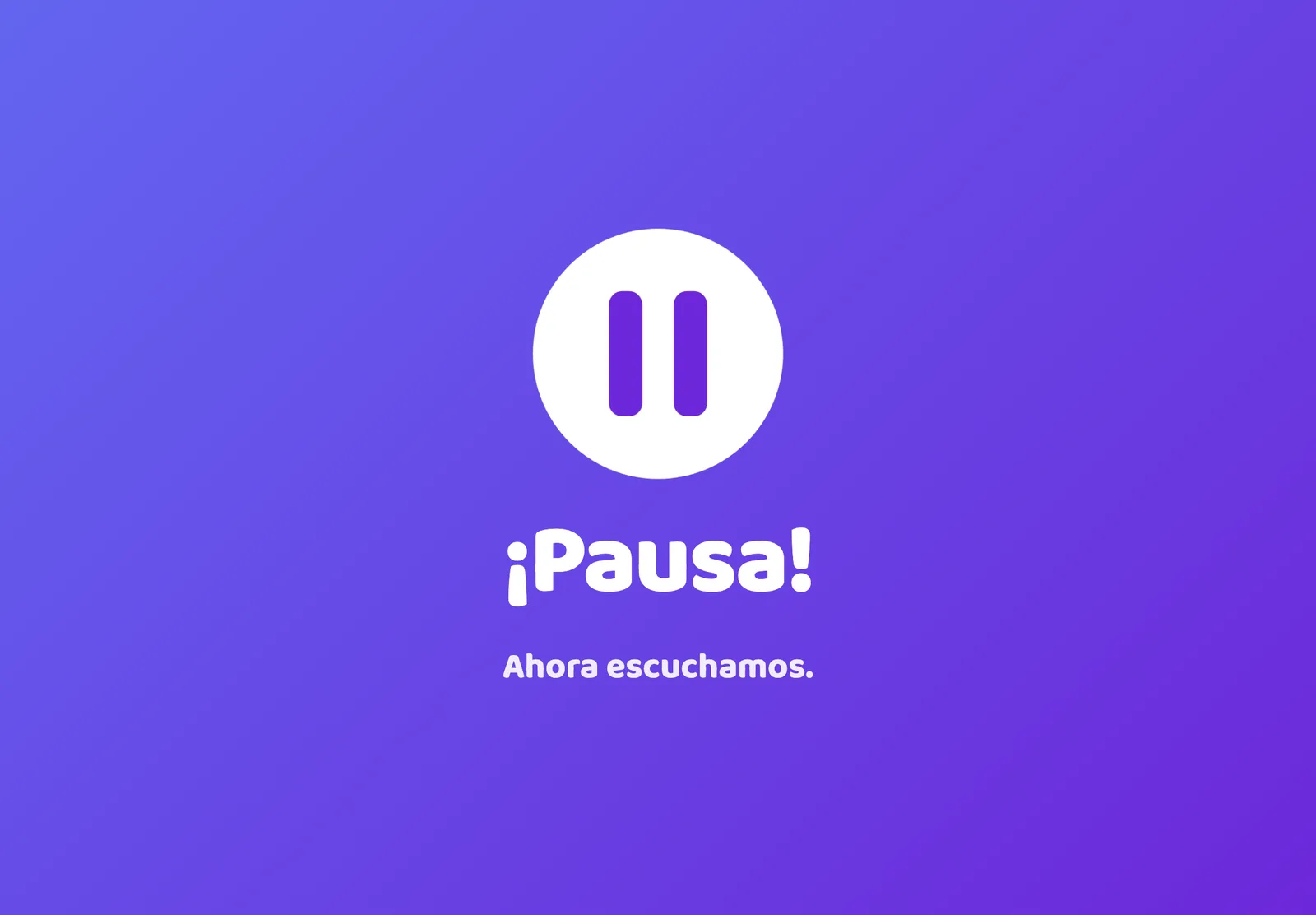 Una pantalla en pausa